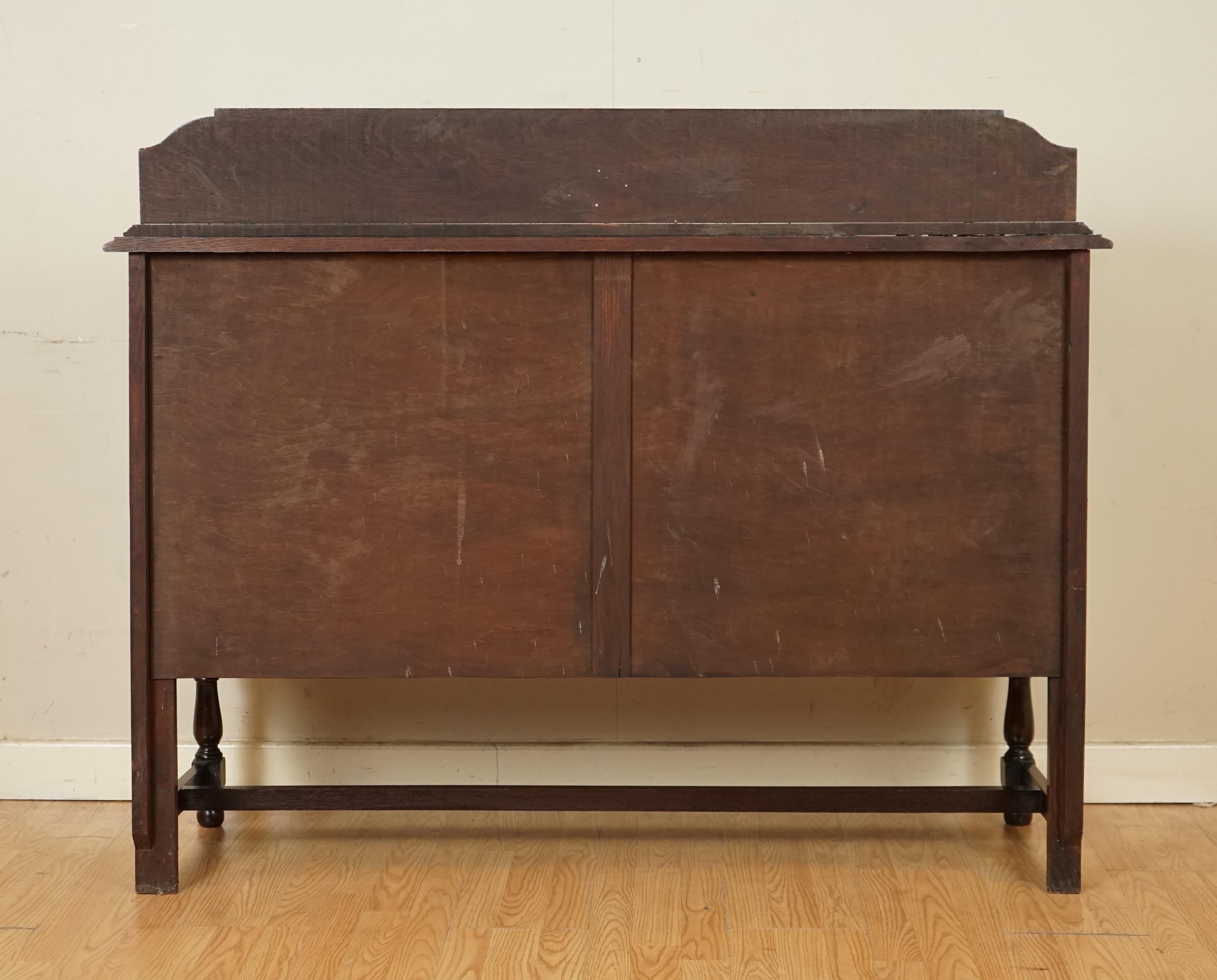 Lovely Antique Oak Victorian Sideboard with Drawers and Doors 5