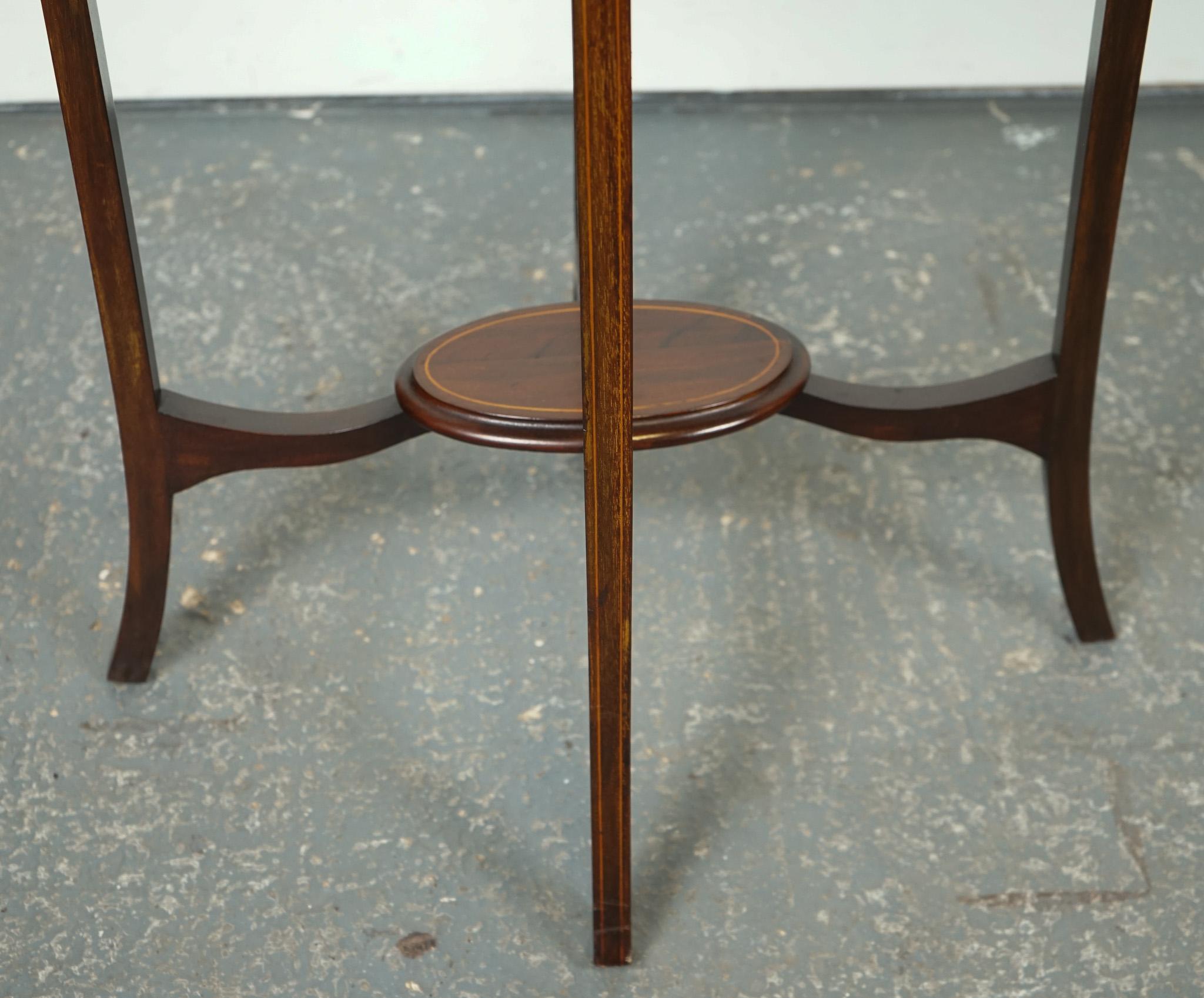 LOVELY ANTIQUE OVAL HARDWOOD SiDE PLANT TABLE J1 In Good Condition For Sale In Pulborough, GB