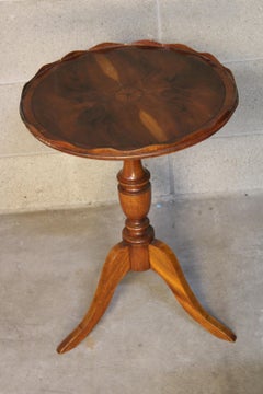 Sheraton Revival Hardwood Tripod Side Table, 19th century small coffee table