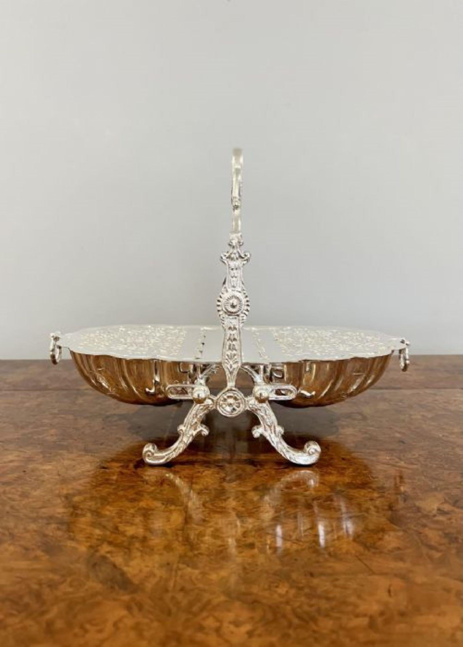 20th Century Lovely antique silver plated biscuit box