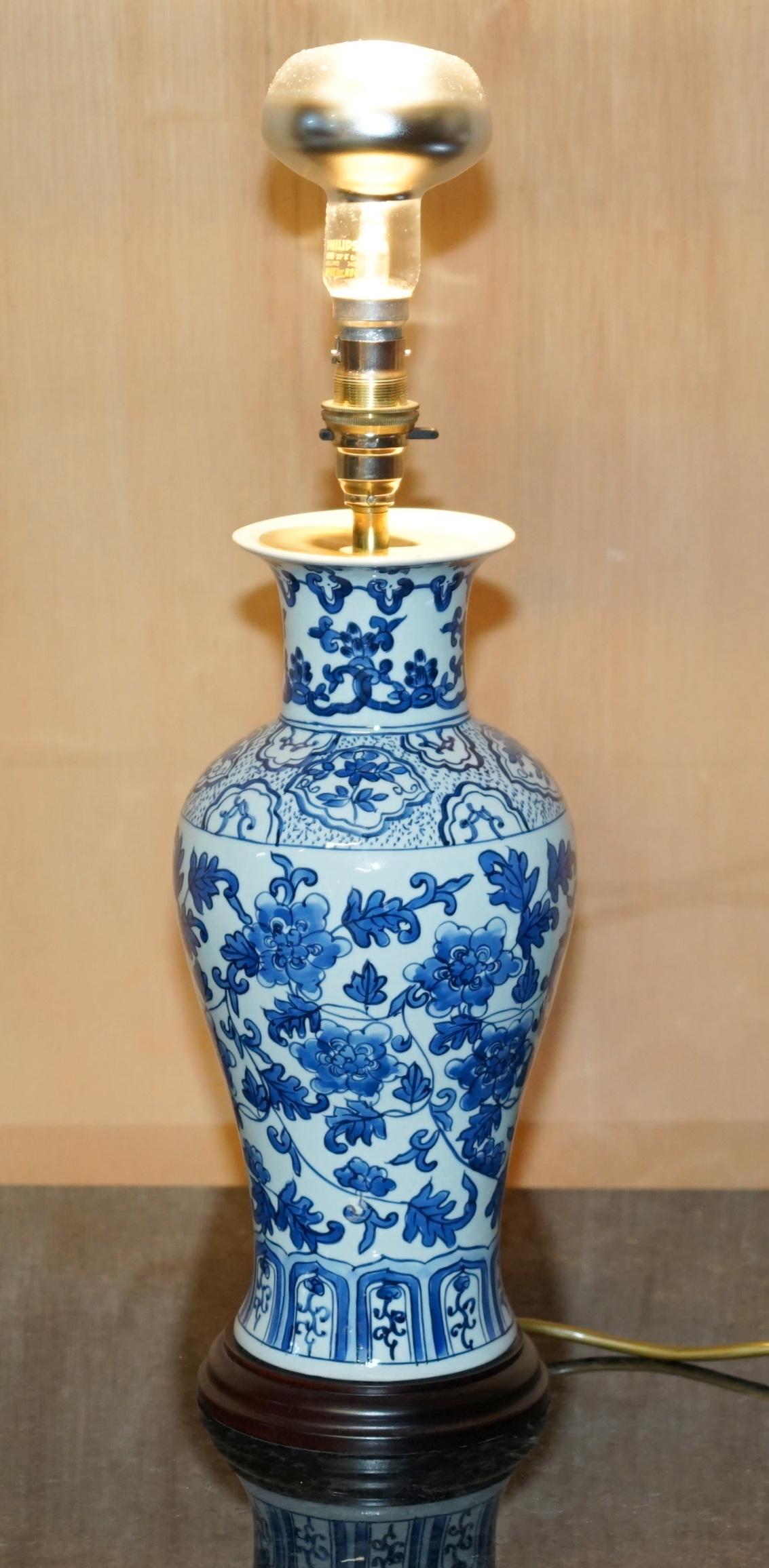 LOVELY ANTiQUE  Style CHINESE PORCELAIN LARGE TABLE LAMP SUPER DECORATIVE FINISH im Angebot 6