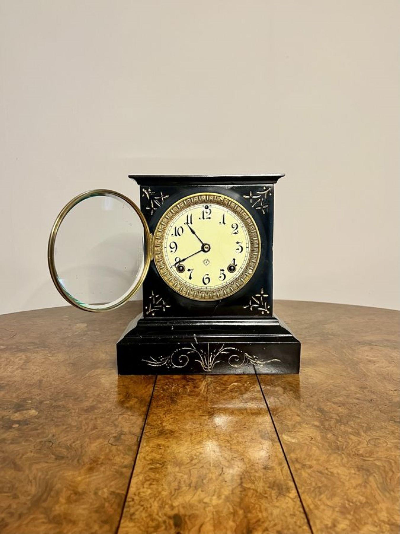 Early Victorian Lovely antique Victorian mantle clock by The Ansonia Clock Company of New York