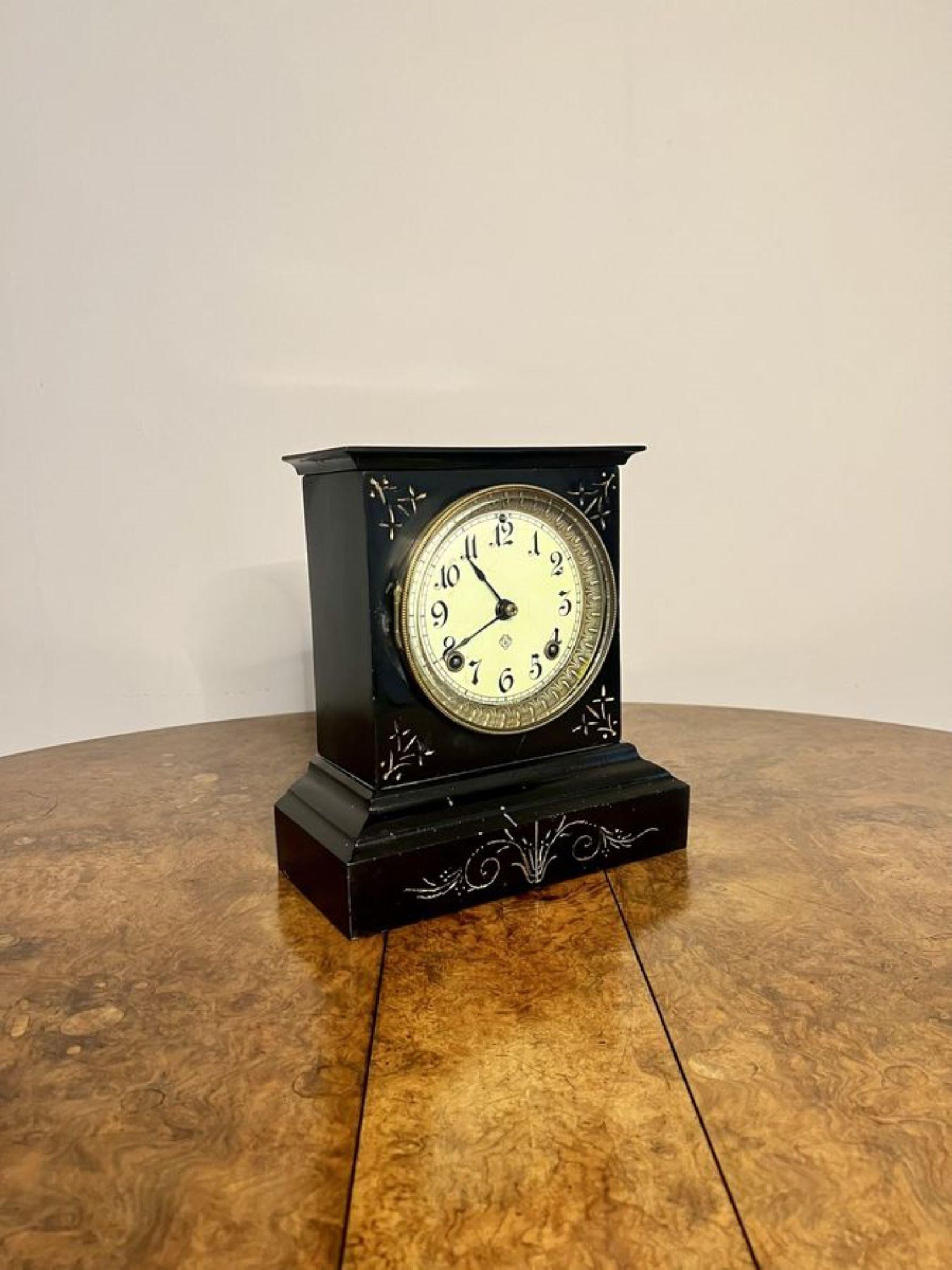 Lovely antique Victorian mantle clock by The Ansonia Clock Company of New York In Good Condition In Ipswich, GB