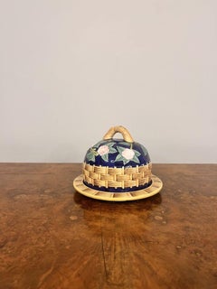 Lovely antique Victorian quality Majolica cheese dish