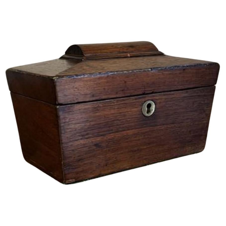 Preciosa caja de almacenaje victoriana antigua de palisandro 