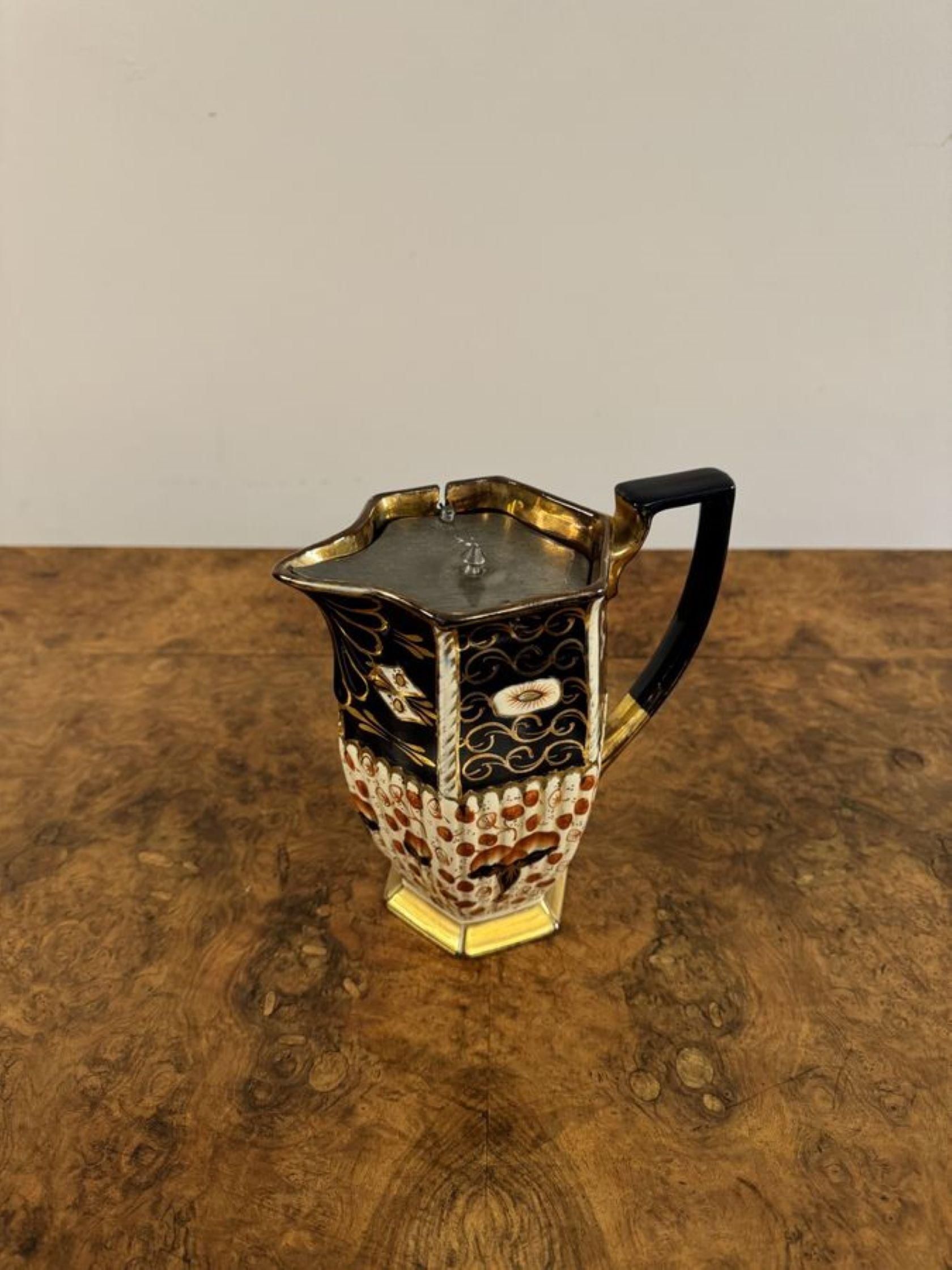Precioso juego de té antiguo victoriano Royal Davenport de tres piezas Victoriano temprano en venta