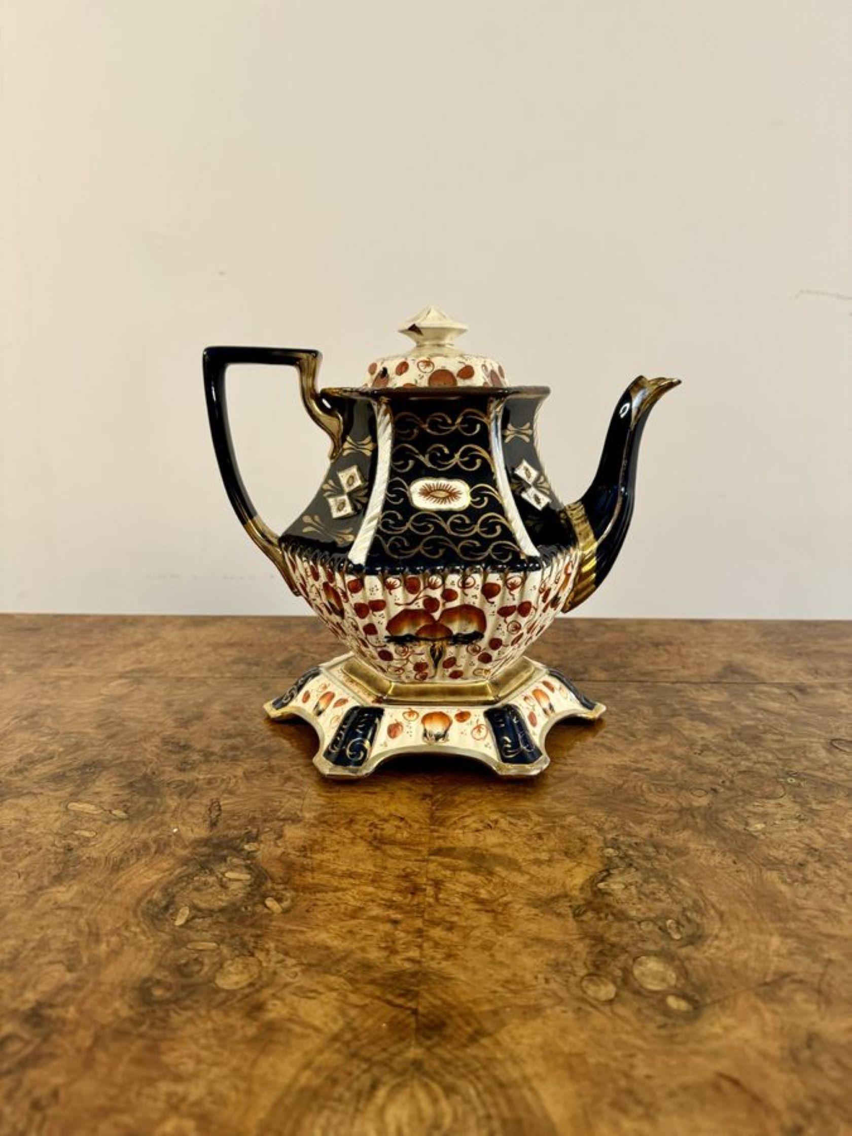 Precioso juego de té antiguo victoriano Royal Davenport de tres piezas en venta 2