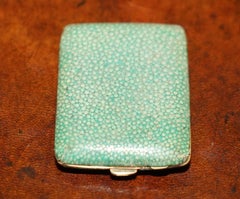 LOVELY ANTIQUE VICTORIAN SHAGREEN SHARK SKiN VESTA CASE FOR SMALL MATCHES ETC