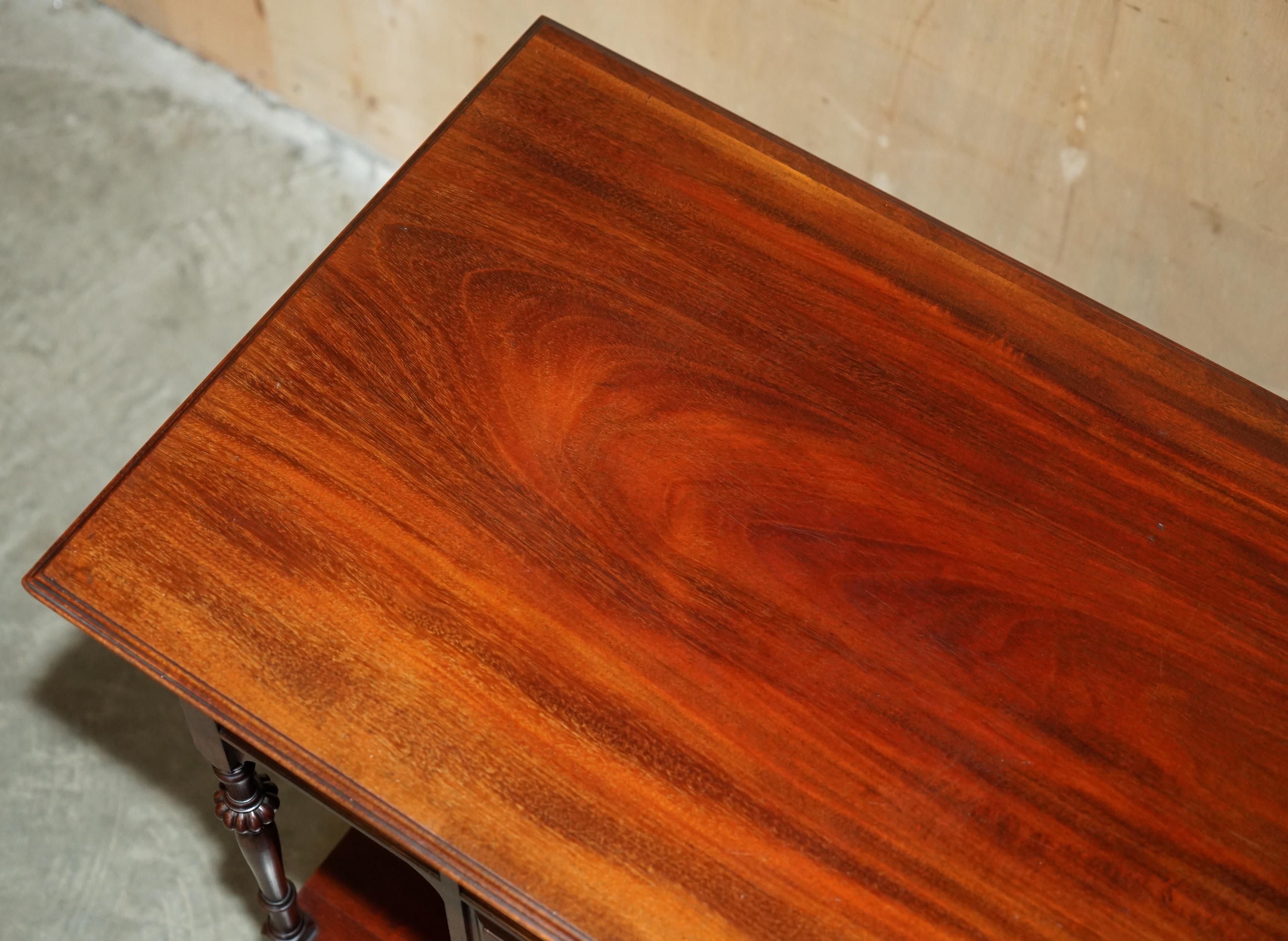 LOVELY ANTiQUE VICTORIAN SHAPLAND AND PETTER DISPLAY CONSOLE TABLE WITH DRAWERS in vendita 3