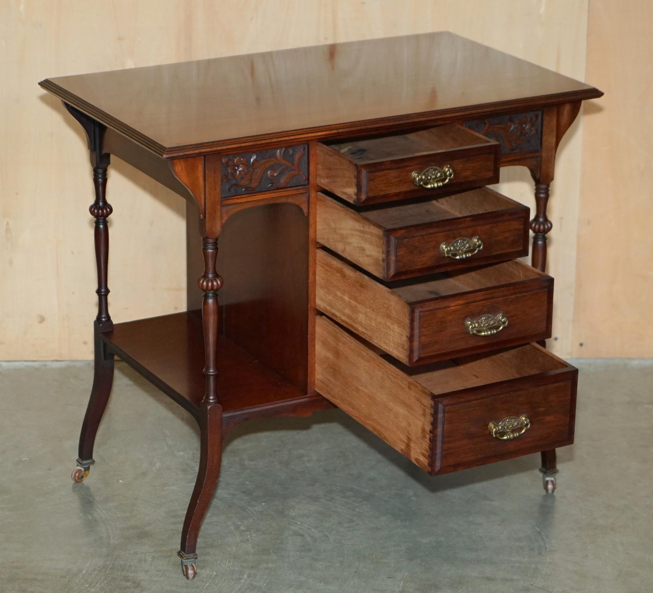 LOVELY ANTiQUE VICTORIAN SHAPLAND AND PETTER DISPLAY CONSOLE TABLE WITH DRAWERS in vendita 9