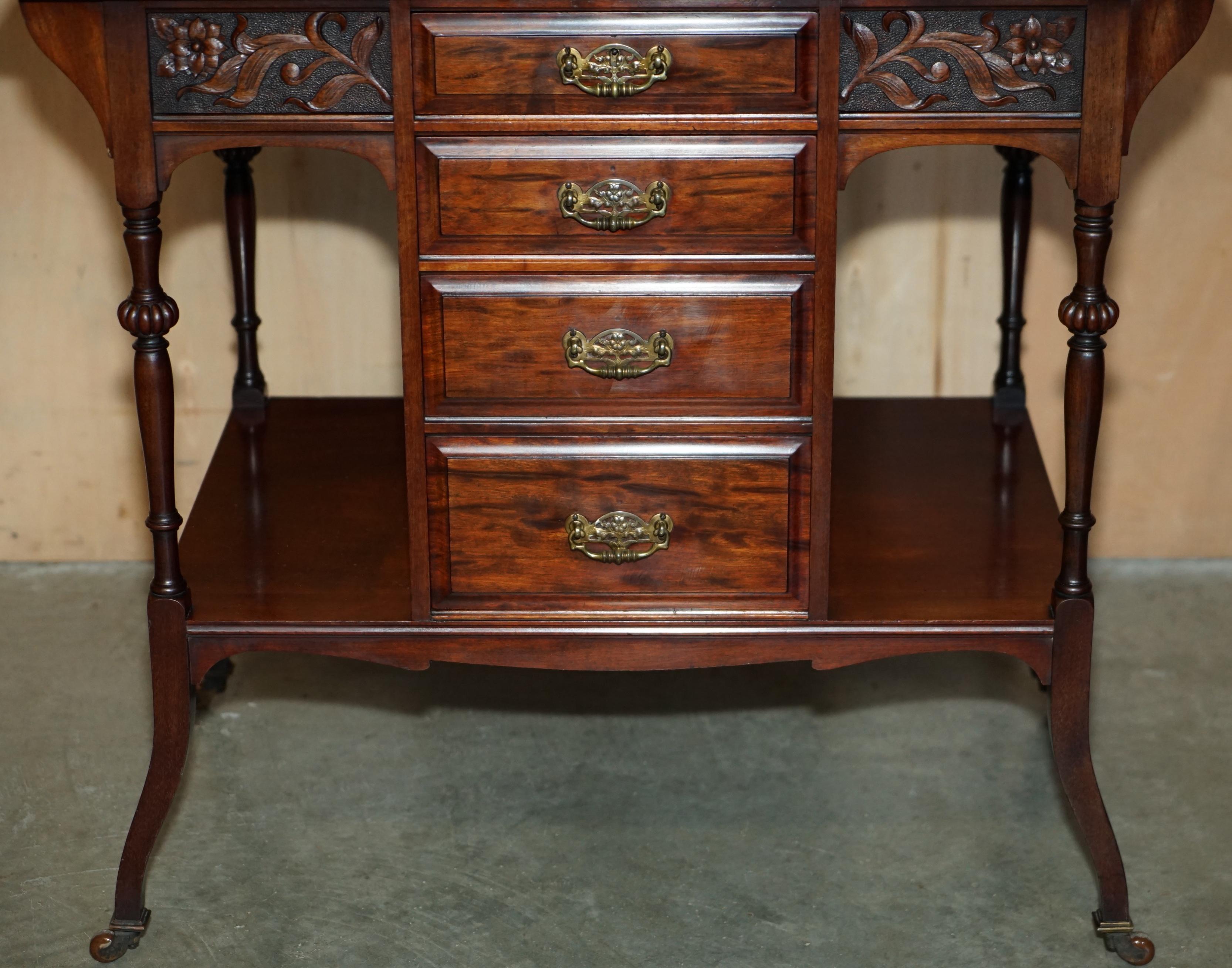 Inglese LOVELY ANTiQUE VICTORIAN SHAPLAND AND PETTER DISPLAY CONSOLE TABLE WITH DRAWERS in vendita