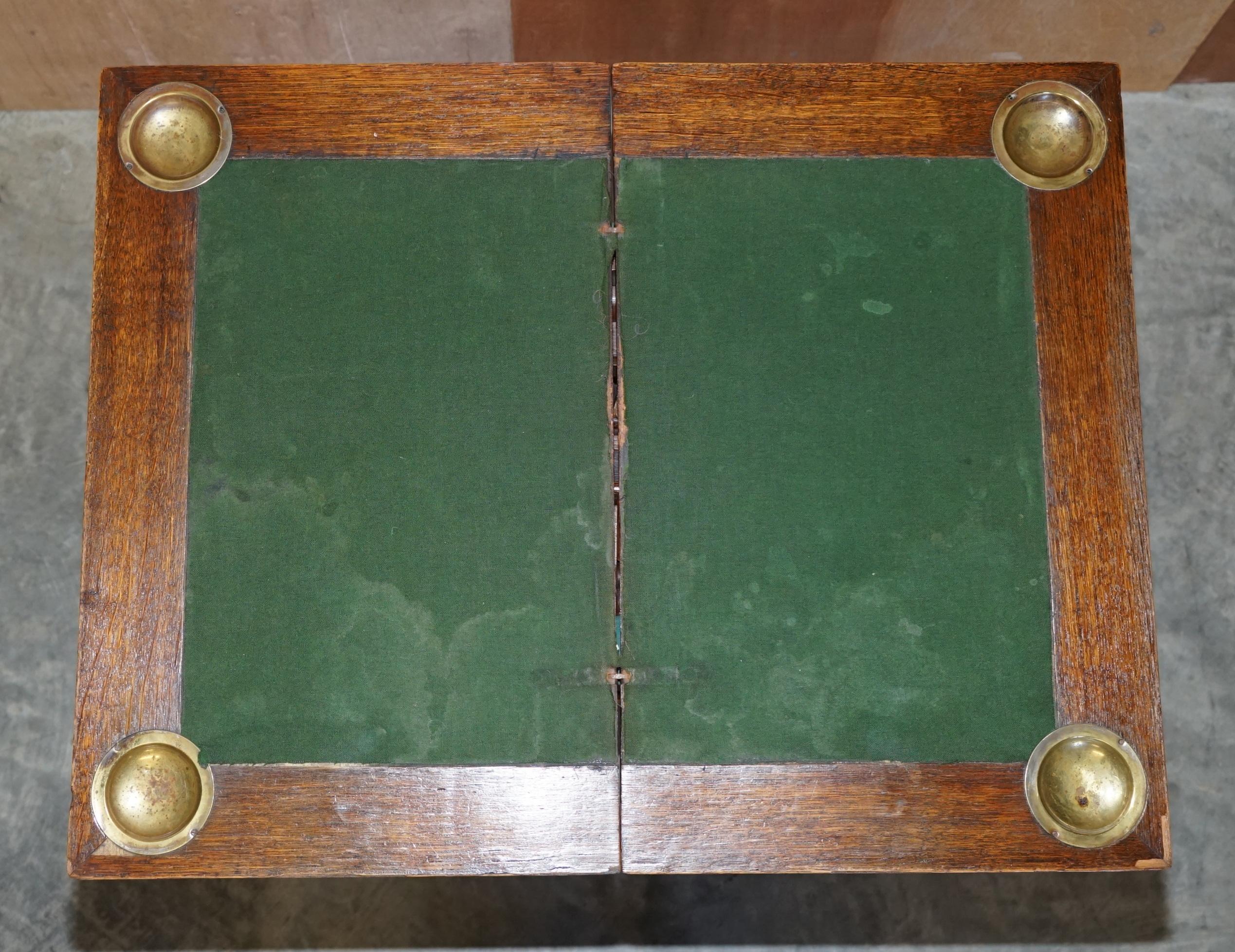 Lovely Antique Victrian circa 1880 Chess Games Table with Fold over Card Baize For Sale 2