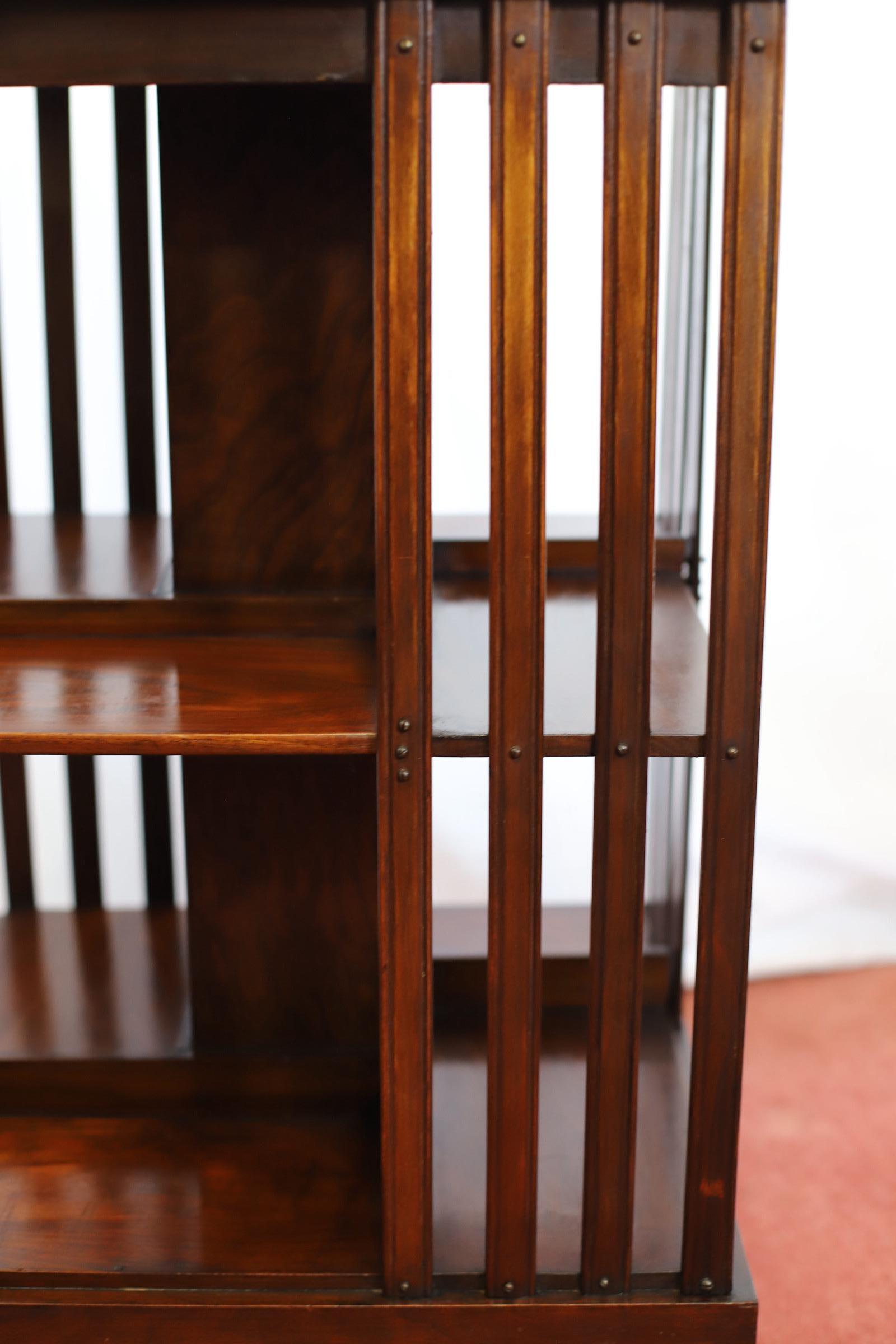 Lovely Antique Walnut  Revolving Bookcase For Sale 7