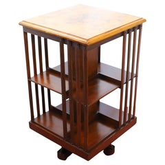 Lovely Antique Walnut  Revolving Bookcase