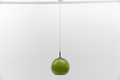 Lovely Apple Green Glass Ceiling Lamp by Peill & Putzler, 1960s
