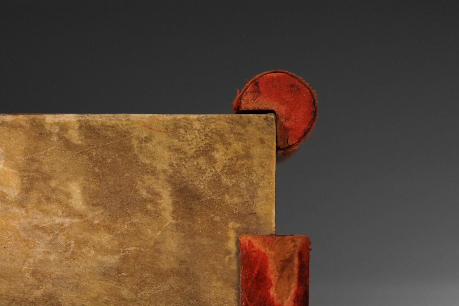 Lovely art deco box in red vellum and leather in the style of Paul Dupré-Lafon For Sale 3