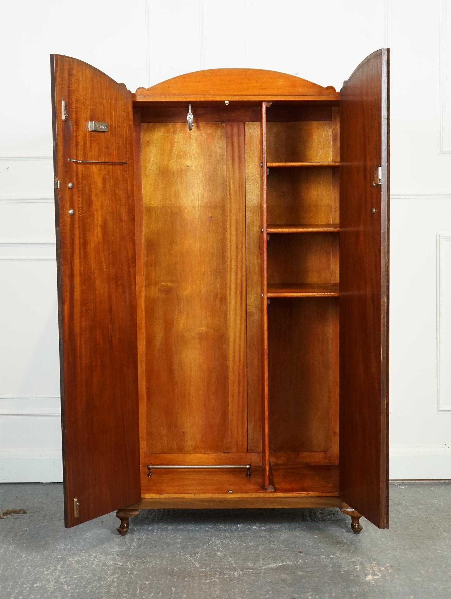 LOVELY ART DECO BURR WALNUT SMALL WARDROBe For Sale 4