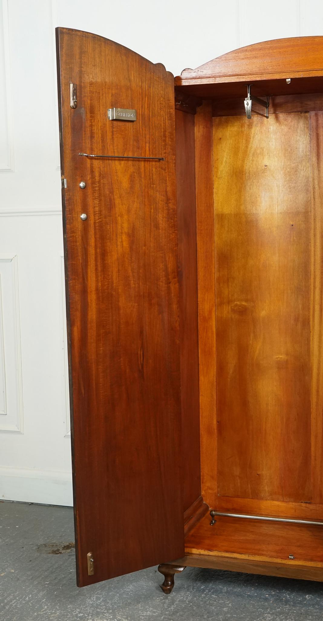 LOVELY ART DECO BURR WALNUT SMALL WARDROBe For Sale 5