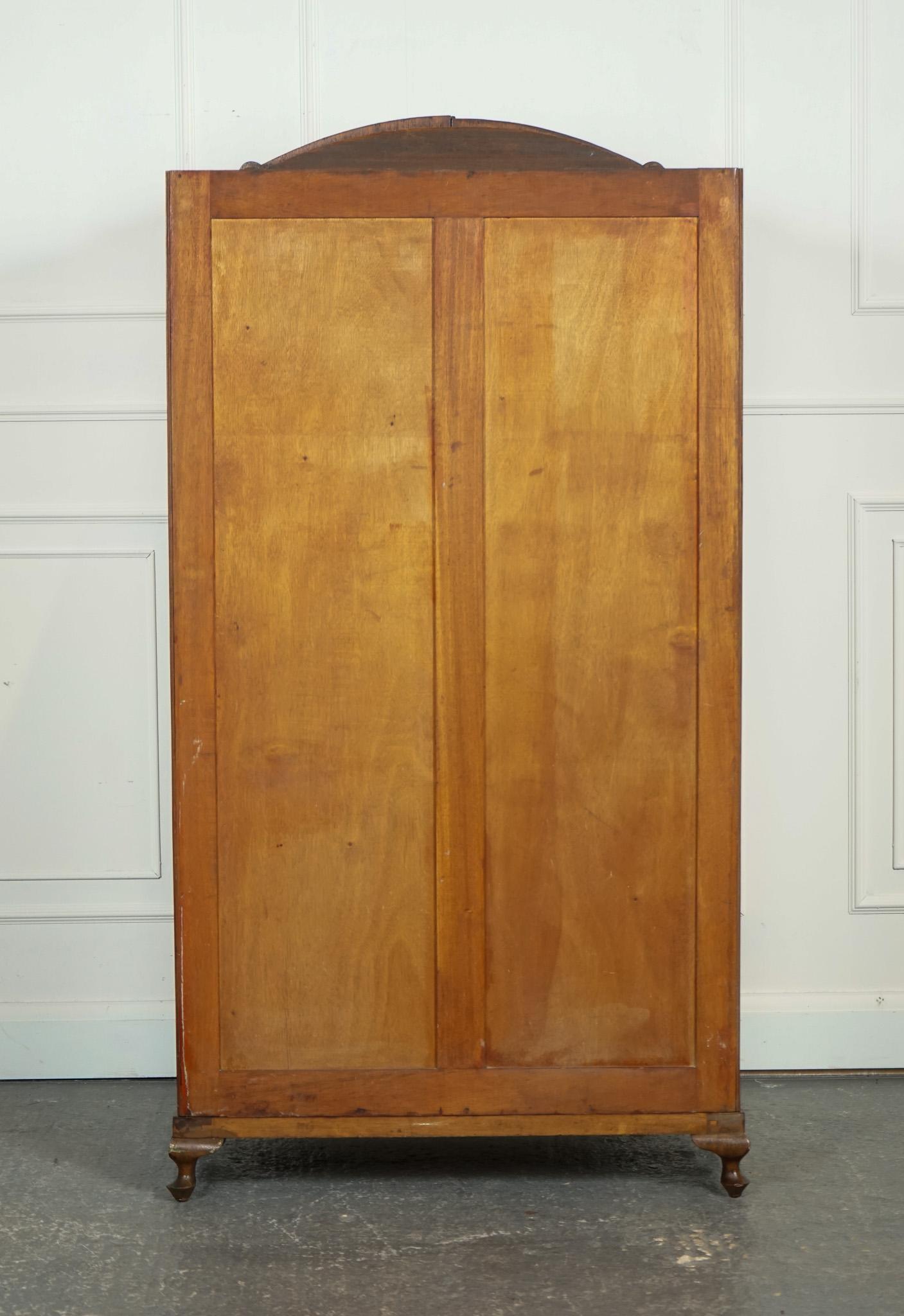 LOVELY ART DECO BURR WALNUT SMALL WARDROBe 6