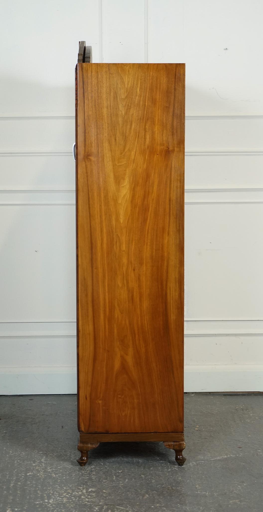LOVELY ART DECO BURR WALNUT SMALL WARDROBe 7