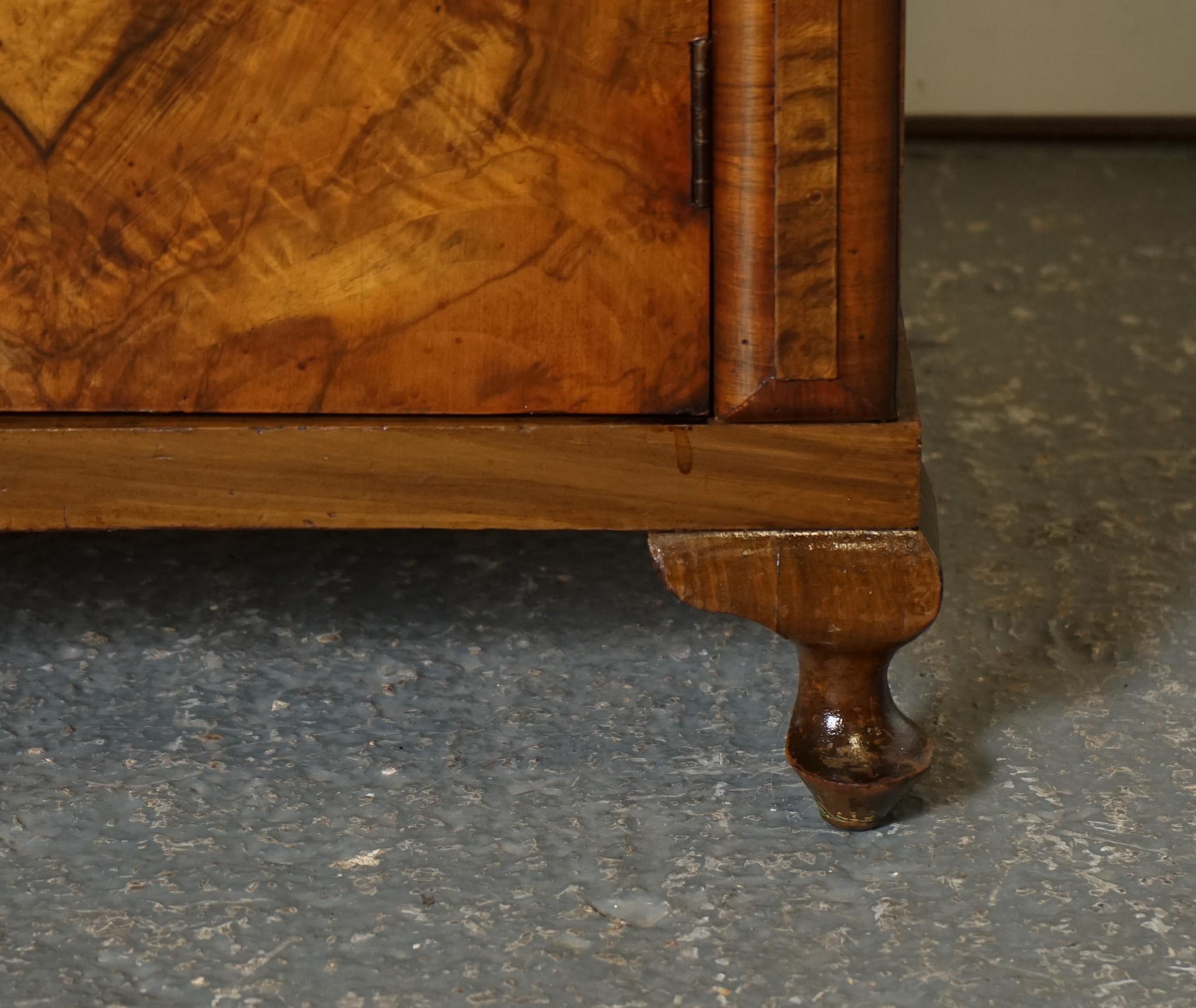 20th Century LOVELY ART DECO BURR WALNUT SMALL WARDROBe