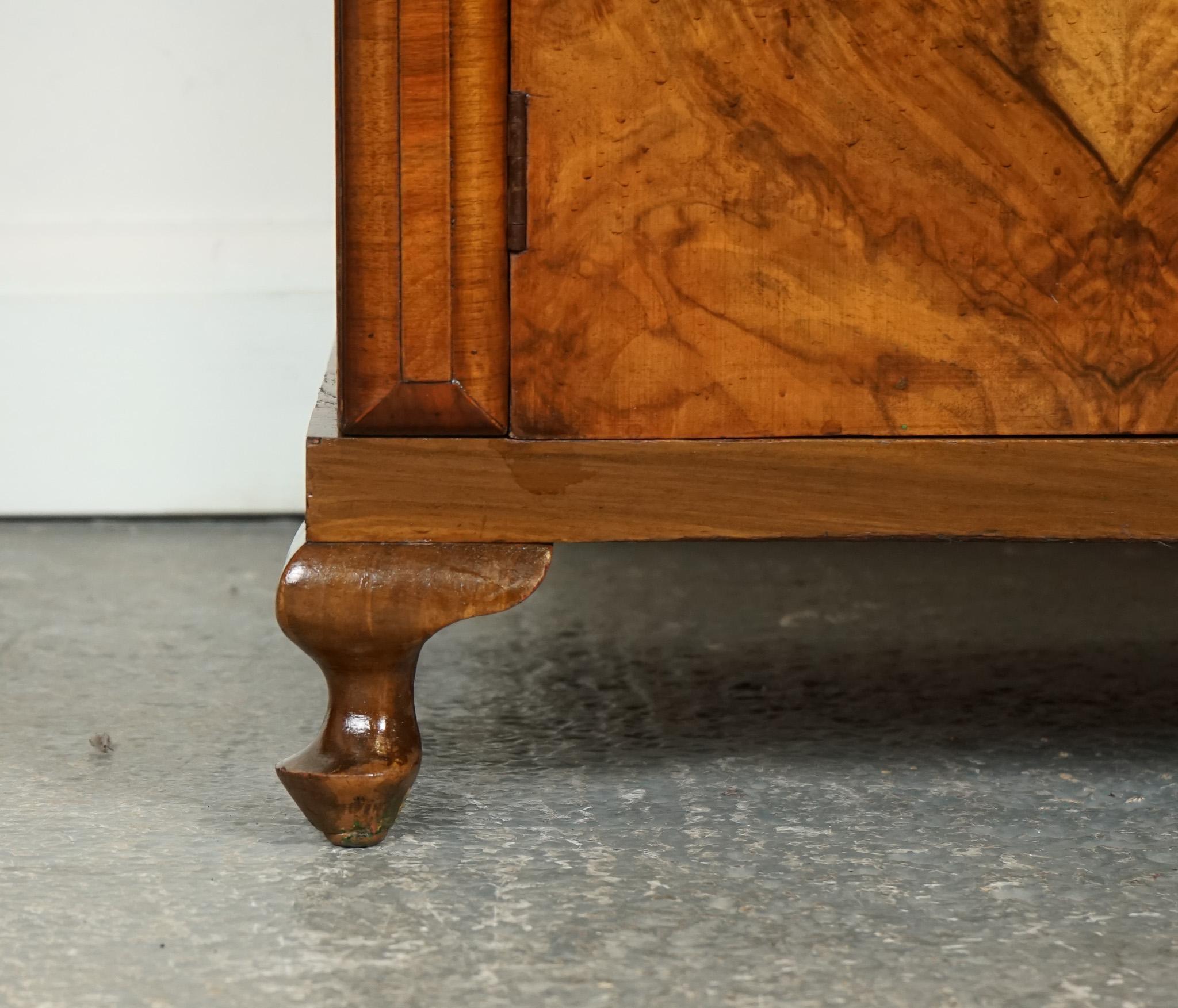 Walnut LOVELY ART DECO BURR WALNUT SMALL WARDROBe