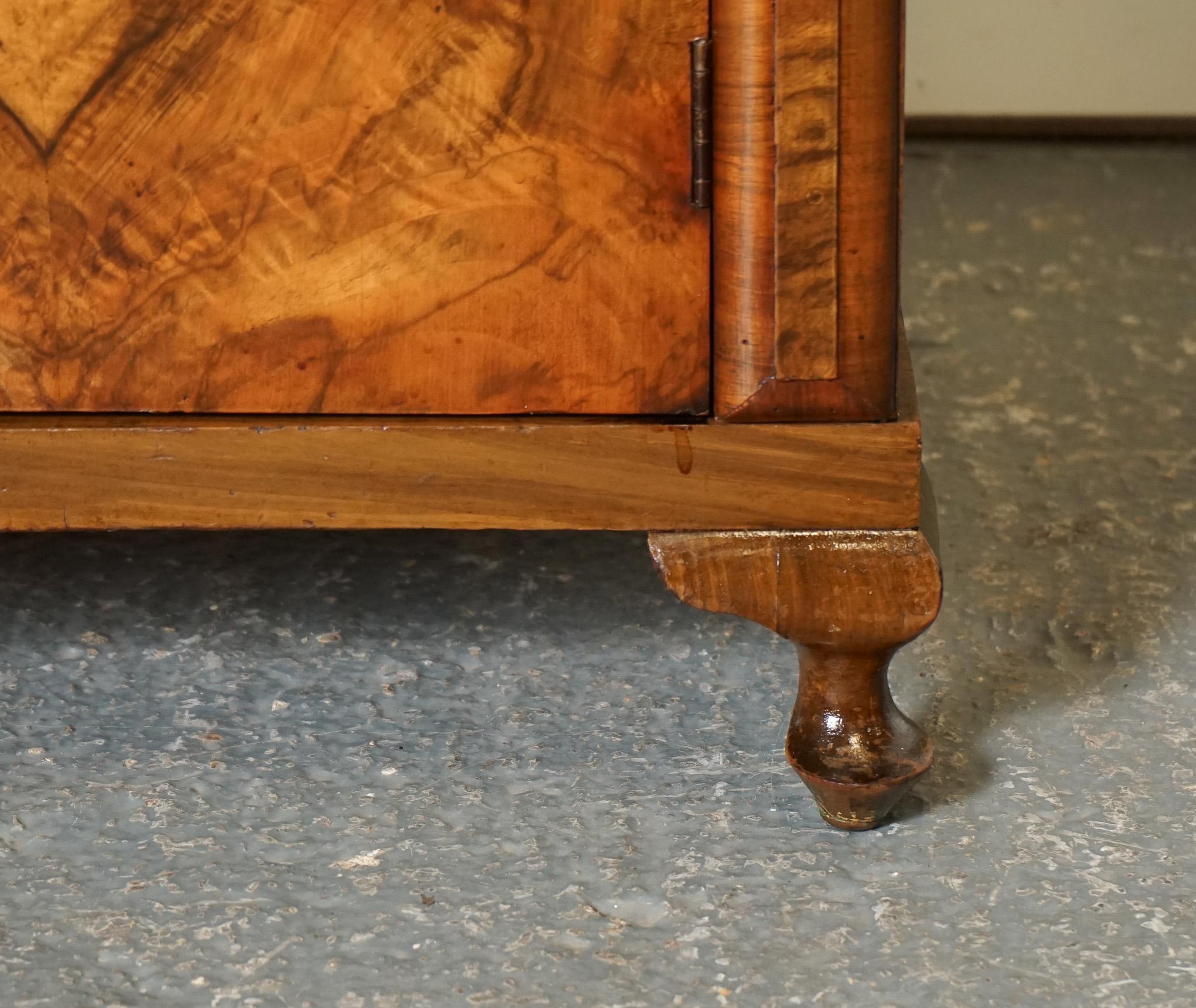 LOVELY ART DECO BURR WALNUT SMALL WARDROBe 1