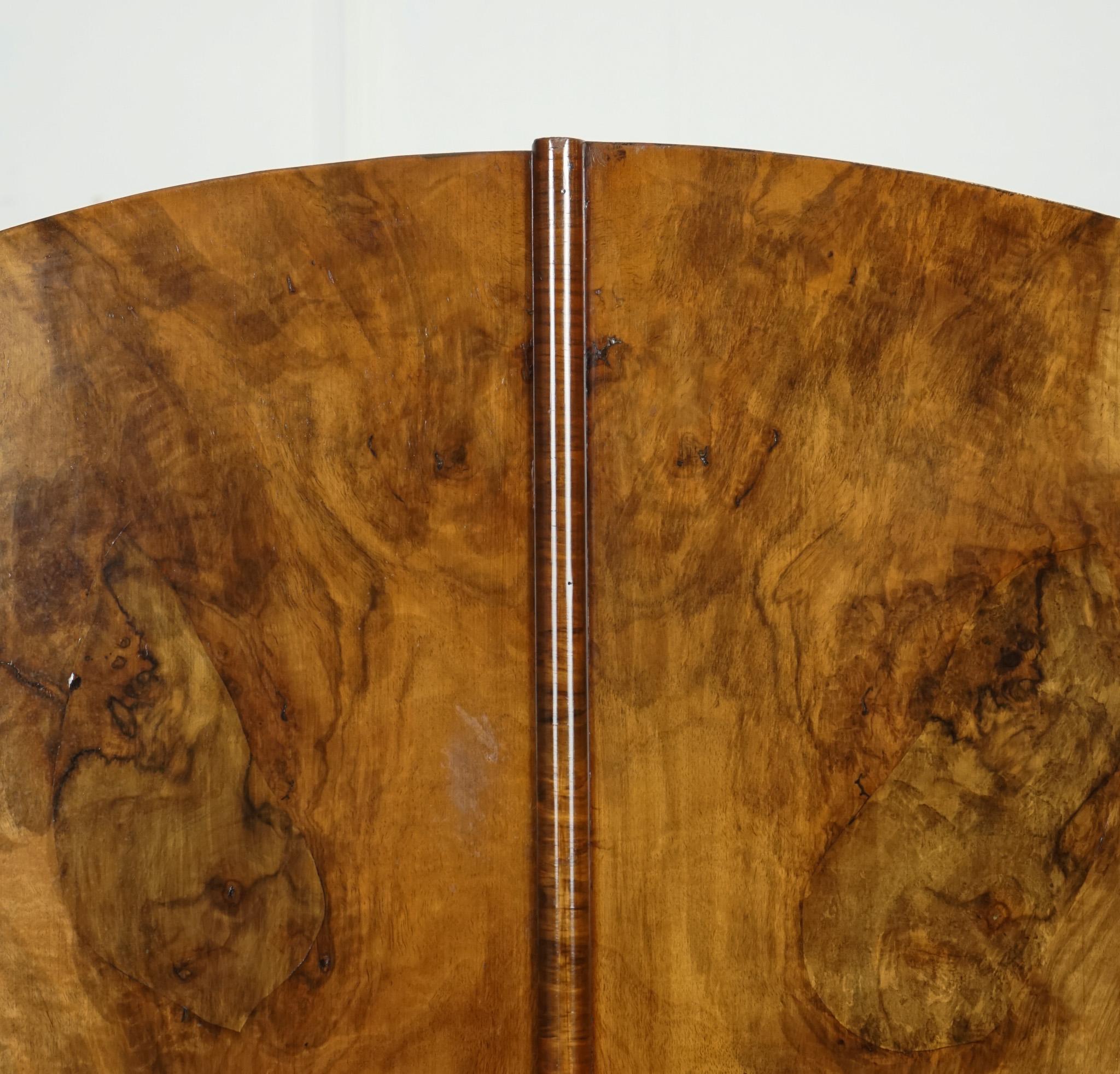 LOVELY ART DECO BURR WALNUT SMALL WARDROBe 1