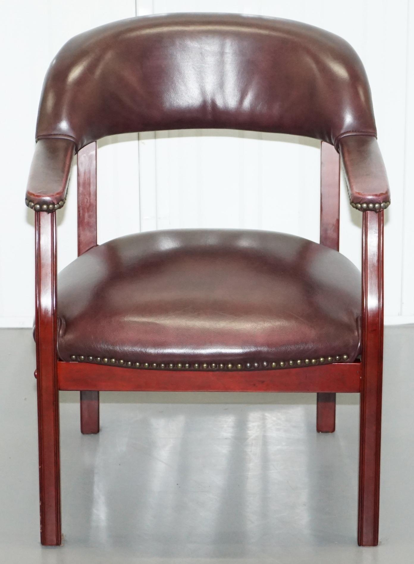 We are delighted to this lovely Art Deco style leather office tub armchair

A good looking well made and comfortable armchair, designed as an occasional or desk chair

We have cleaned waxed and polished it from top to bottom, there are normal
