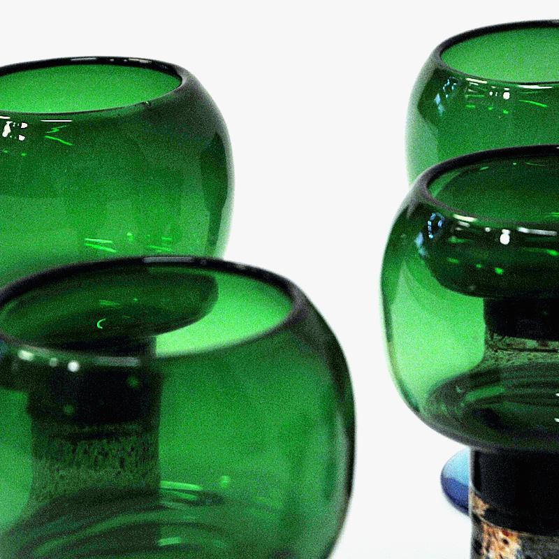 Lovely Art glass/Wine glass Pookali by Kaj Franck for Nuutajärvi, Finland, 1960s In Good Condition In Stockholm, SE