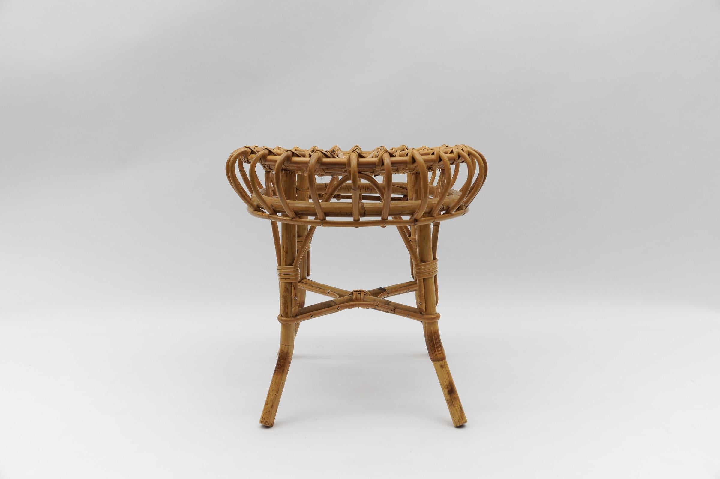 Lovely Bamboo Stool by Franco Albini, 1950s Italy In Good Condition For Sale In Nürnberg, Bayern