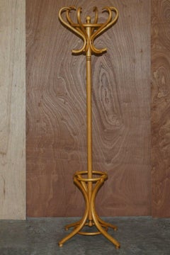 Lovely Beech Wood Very Tall Thonet Bentwood Coat Hat & Scarf Rack or Stand