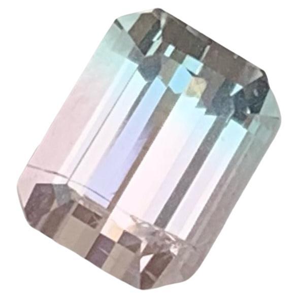 Lovely Bicolor Tourmaline Cut Gemstone 1.25 CT Afghan Tourmaline for Jewelry For Sale