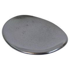 Lovely black ceramic plate or tidy by Madoura Plein Feu Vallauris circa 1950