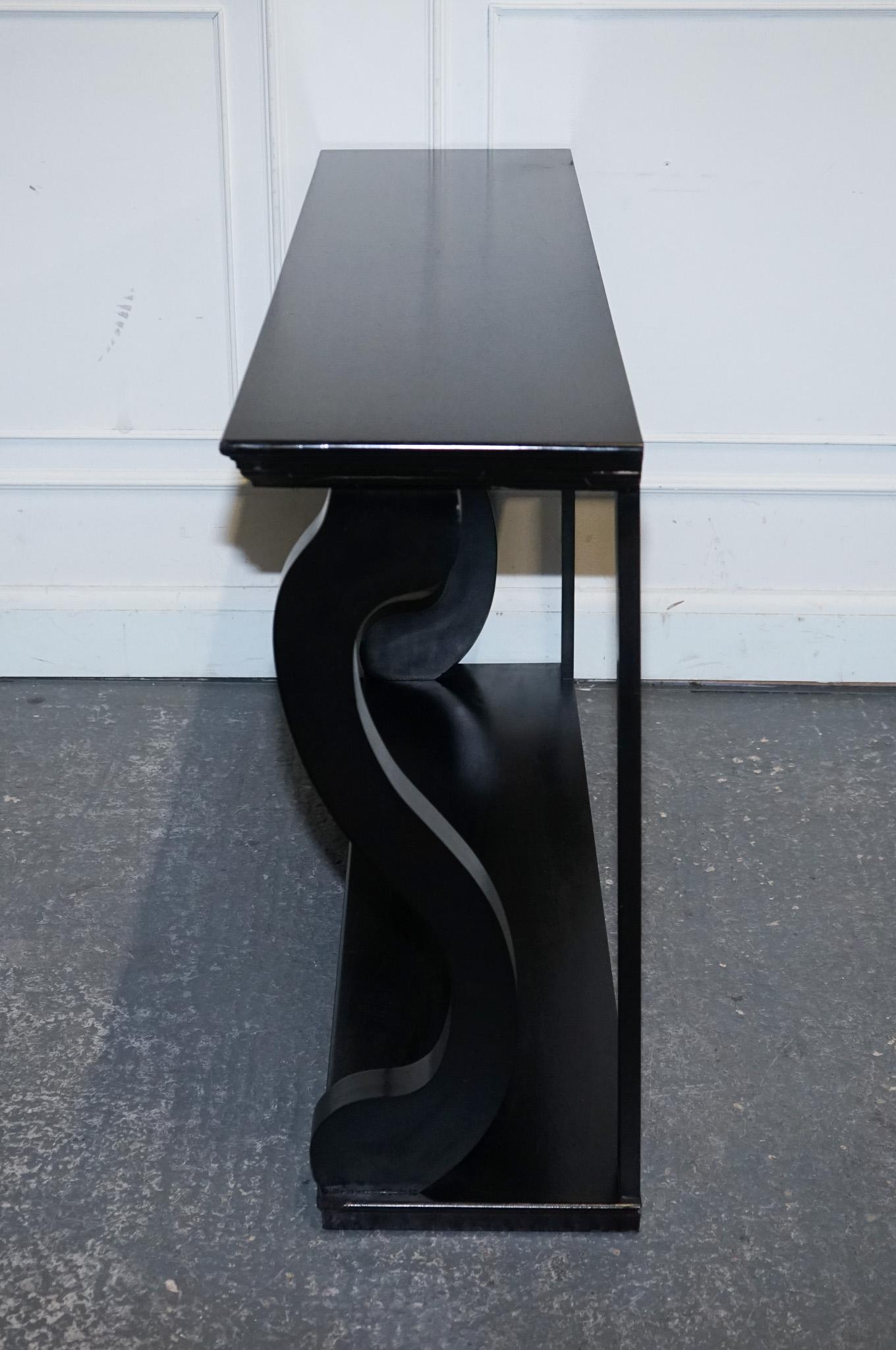 ENCANTADORA MESA CONSOLA NEGRA DE ESTILO BARROCO FRANCÉS SiDEBOARD en venta 3