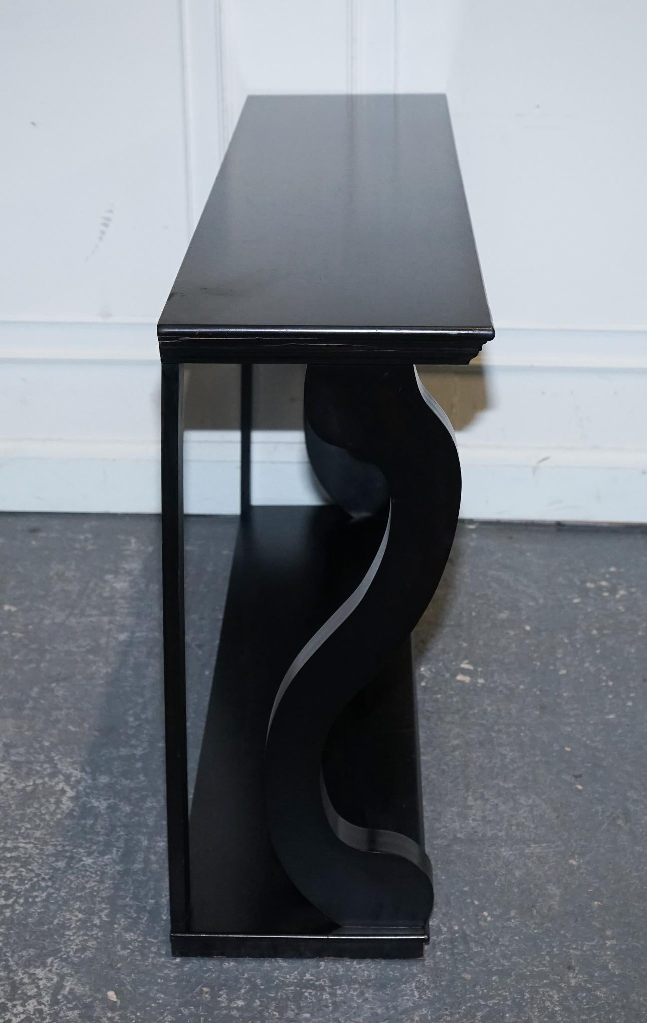 ENCANTADORA MESA CONSOLA NEGRA DE ESTILO BARROCO FRANCÉS SiDEBOARD en venta 5