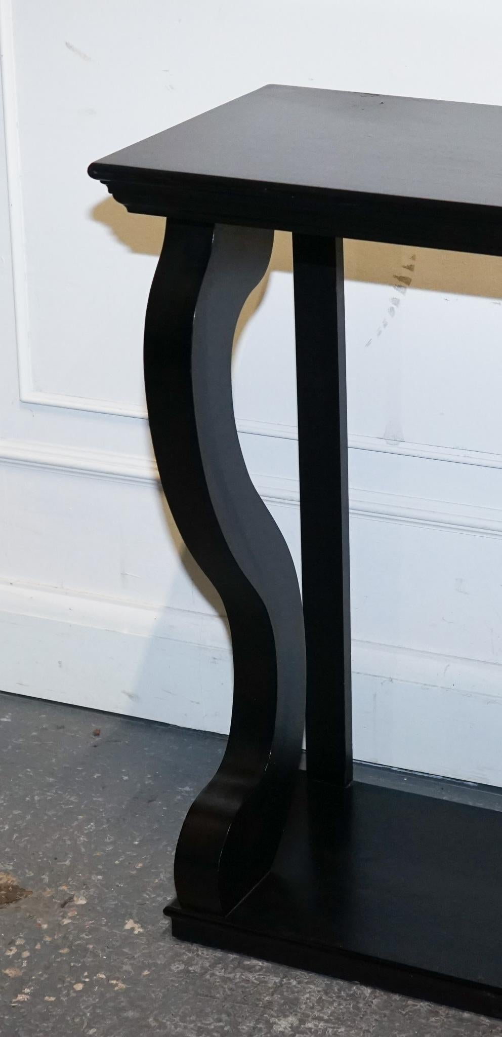 ENCANTADORA MESA CONSOLA NEGRA DE ESTILO BARROCO FRANCÉS SiDEBOARD en venta 9