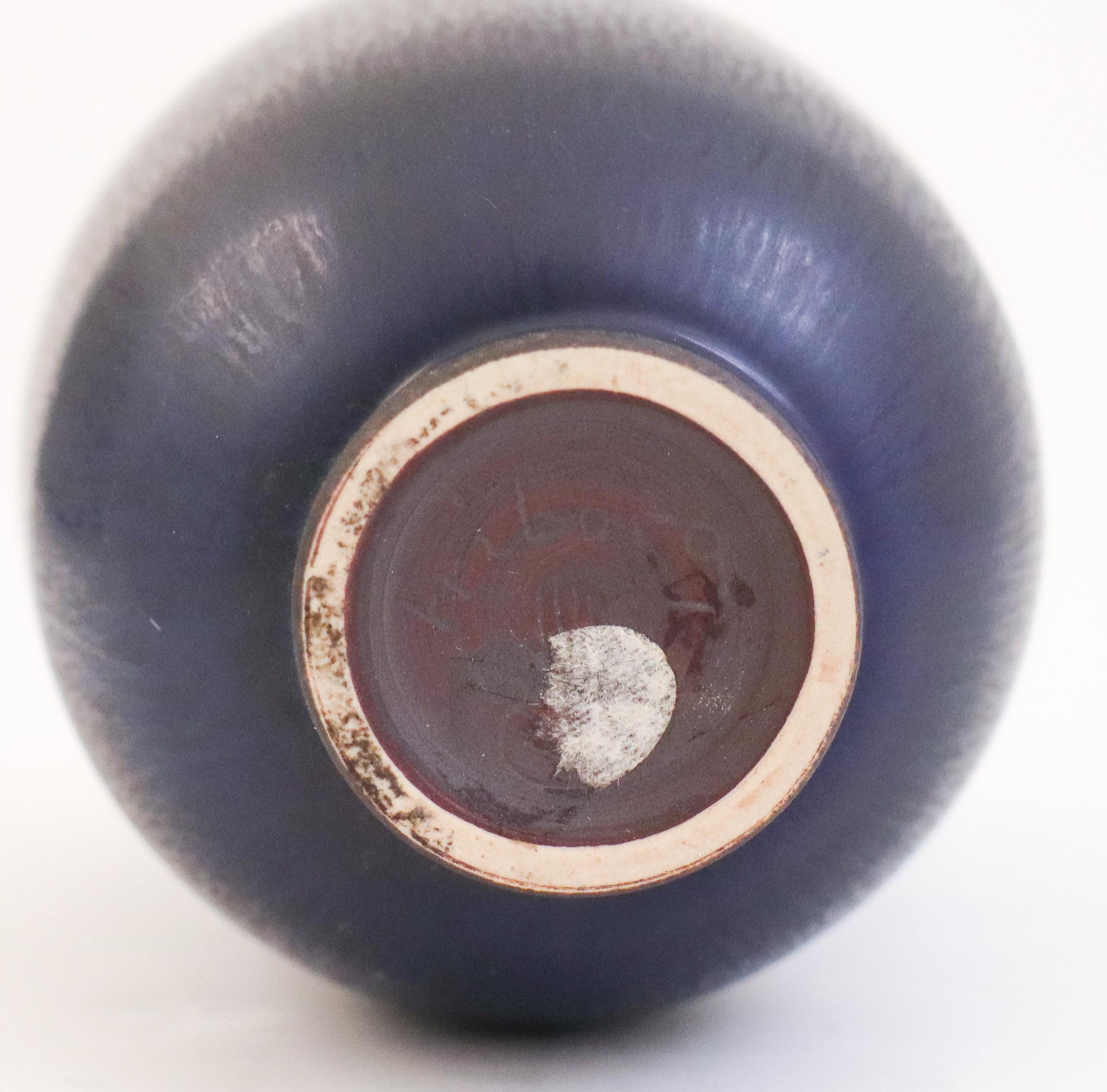 Lovely Blue Ceramic Vase, Berndt Friberg, Gustavsberg - Mid 20th Century For Sale 2