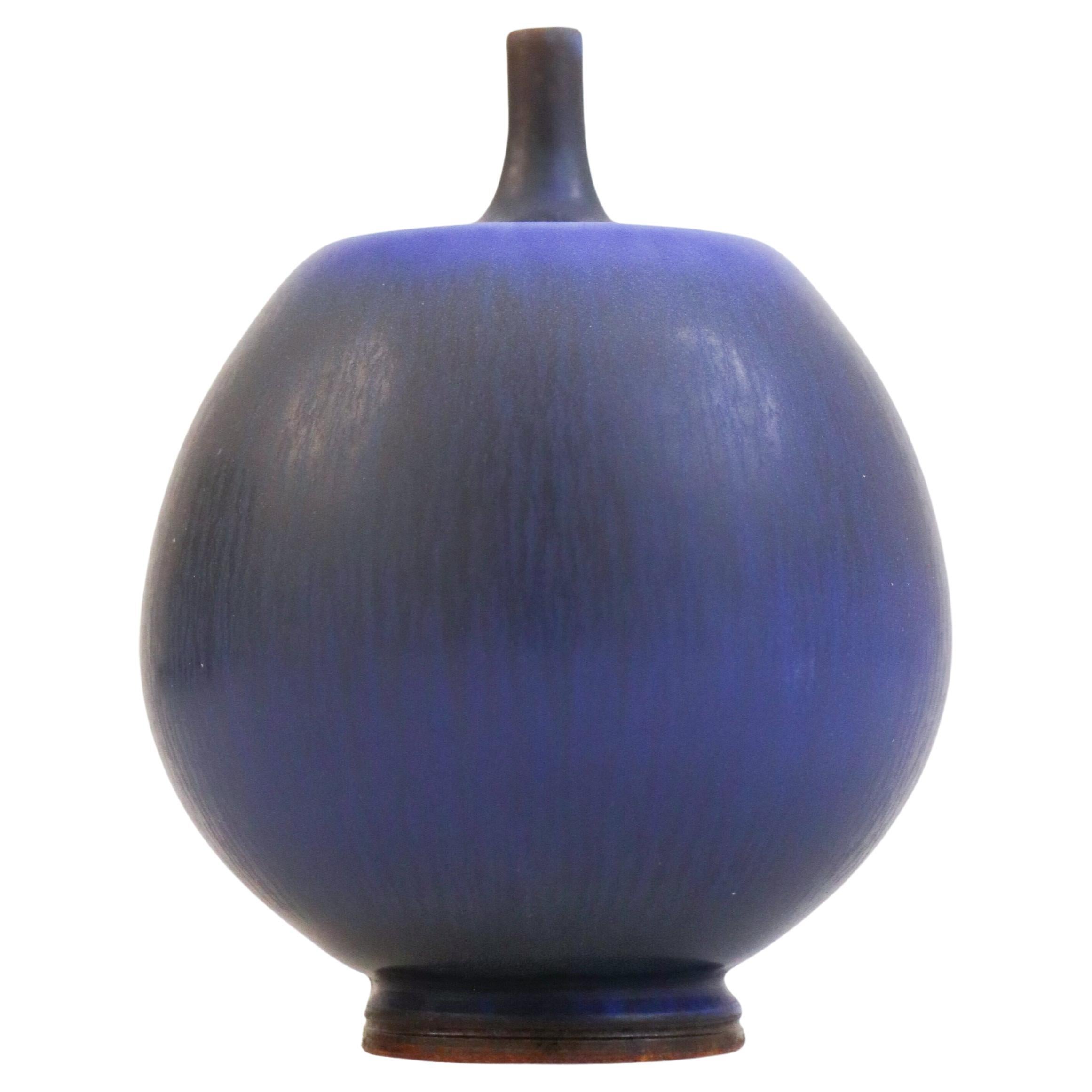 Lovely Blue Ceramic Vase, Berndt Friberg, Gustavsberg - Mid 20th Century