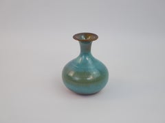 Lovely Blue glazed ceramic vase attributed at Guy-Roland Marcy