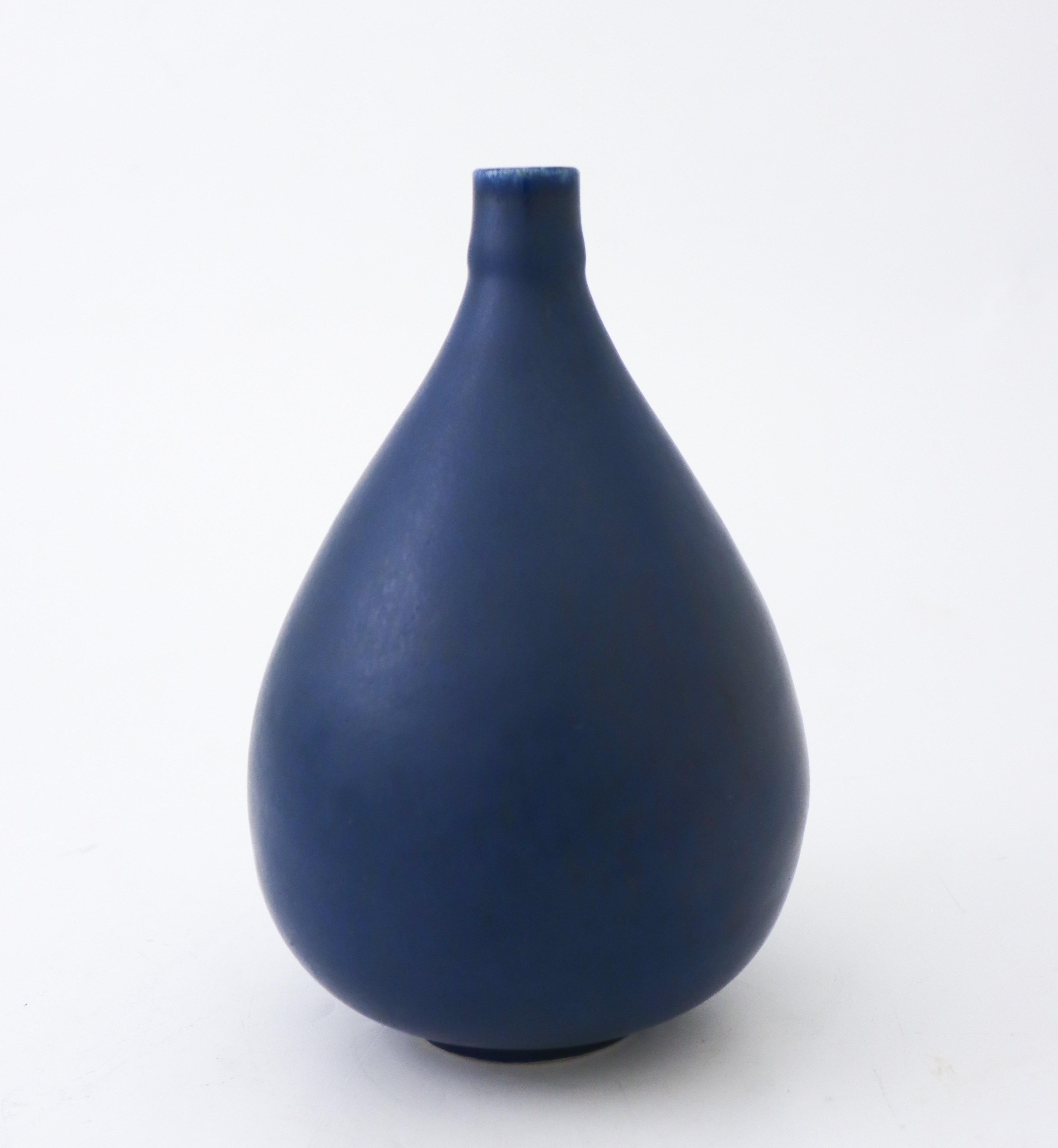 Danish Lovely Blue Vase, Saxbo Eva Stæhr Nielsen