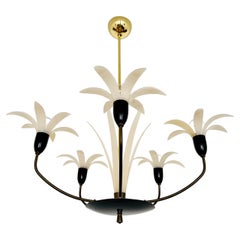 Lovely Brass and Acrylic Chandelier by Rupert Nikoll