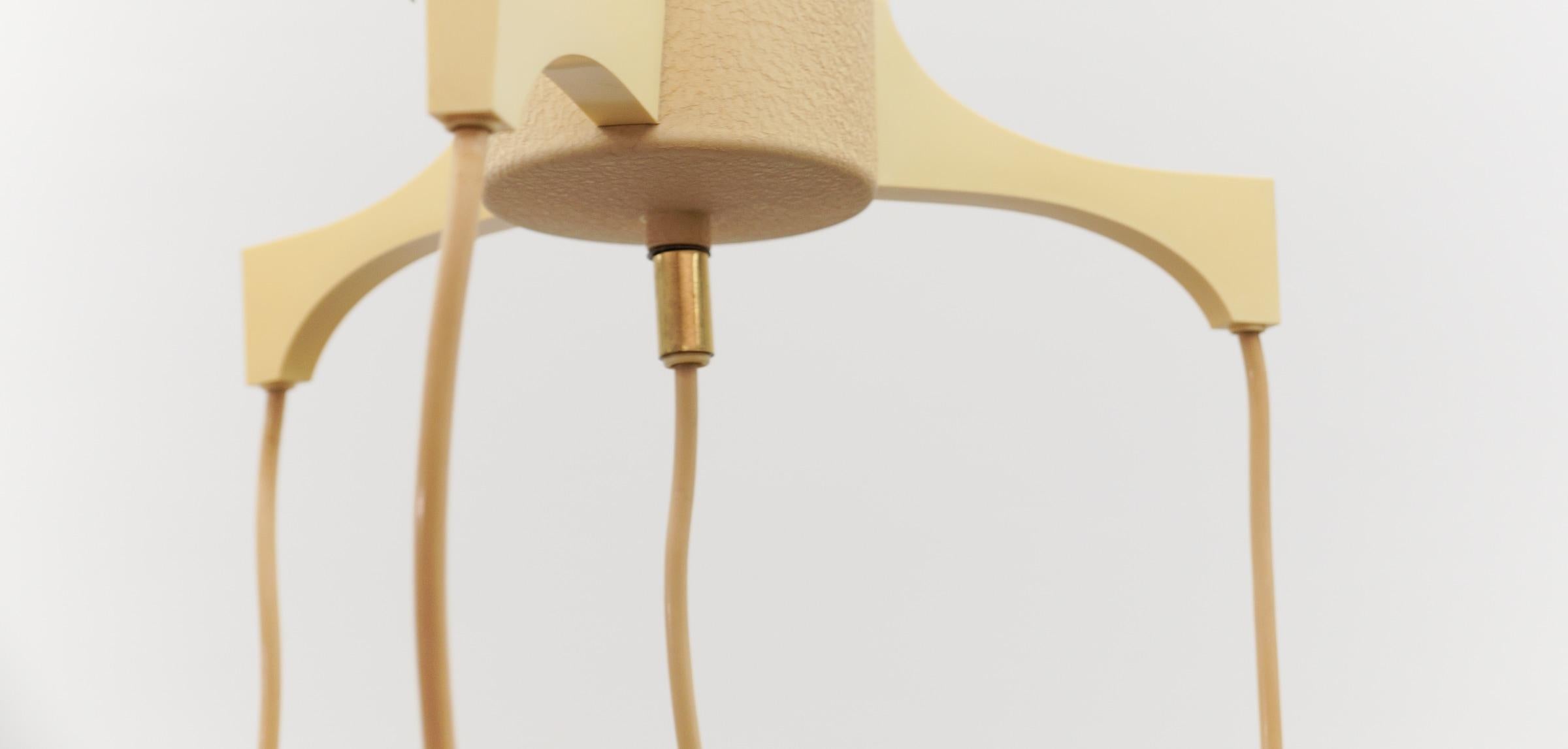 Lovely Brass and Smoked Glass Mid-Century Modern Cascading Lamp, 1960s Germany For Sale 9