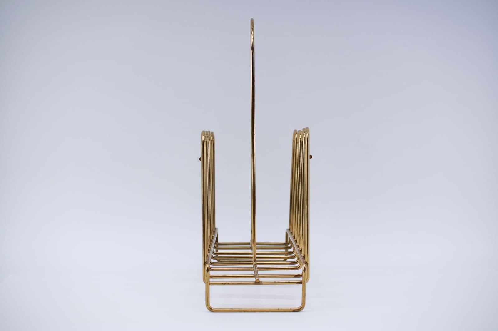 Mid-20th Century Lovely Brass Magazine Rack Mid-Century Modern, 1950s, Austria For Sale