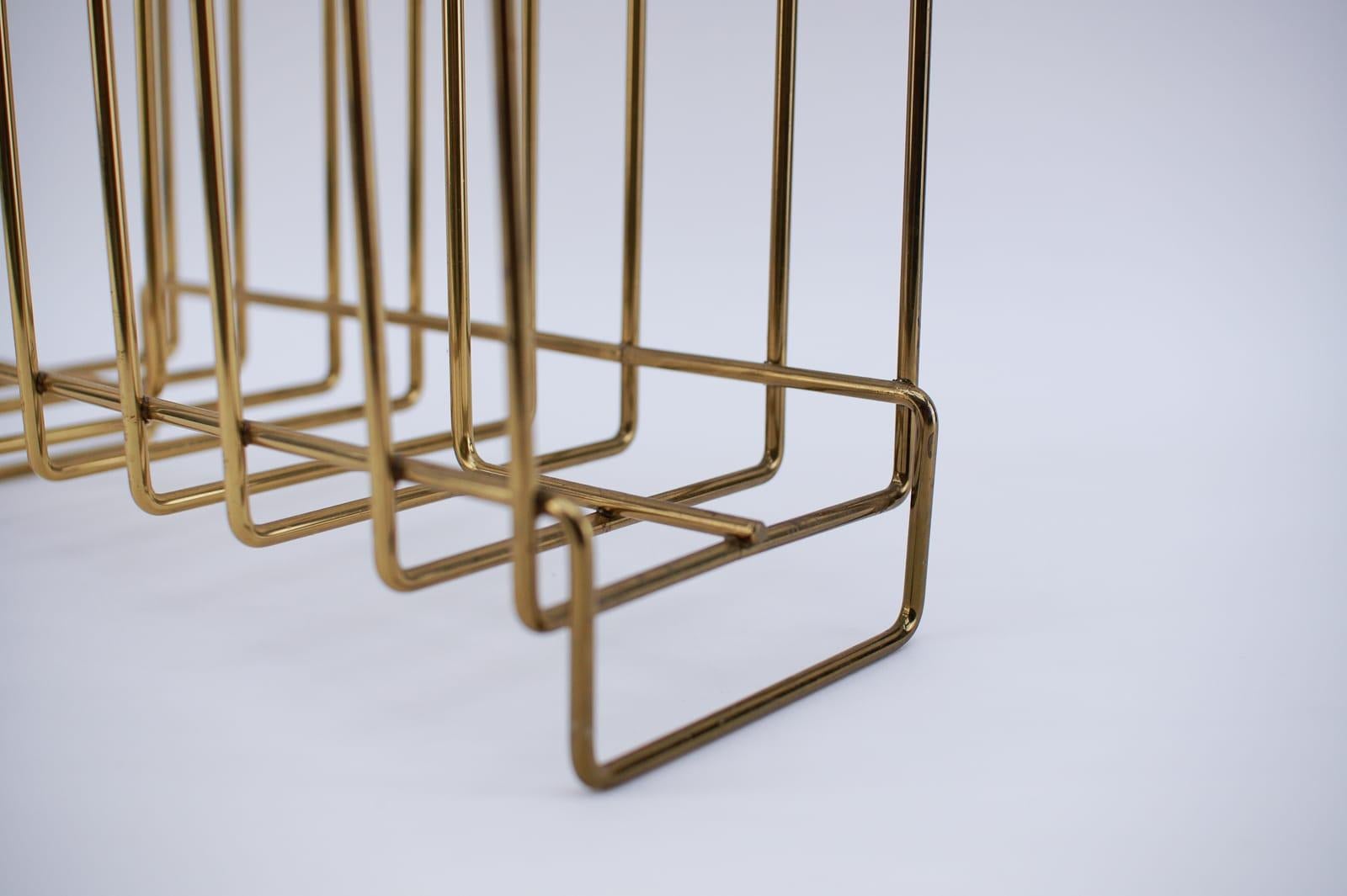 Lovely Brass Magazine Rack Mid-Century Modern, 1950s, Austria For Sale 4