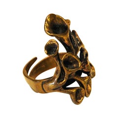 Schöner Ring aus Bronze von Hannu Ikonen:: Finnland:: 1970er Jahre