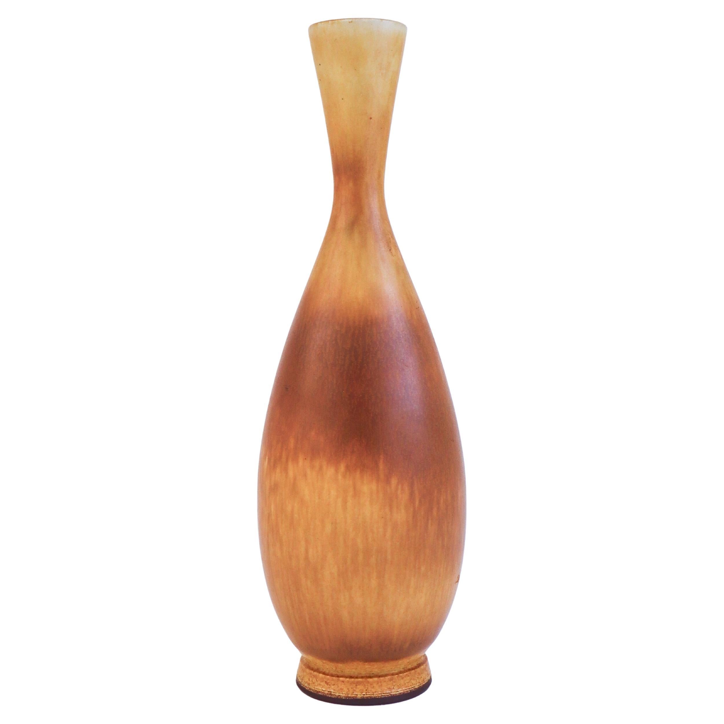 Lovely Brown Ceramic Vase, Berndt Friberg, Gustavsberg - Mid 20th Century