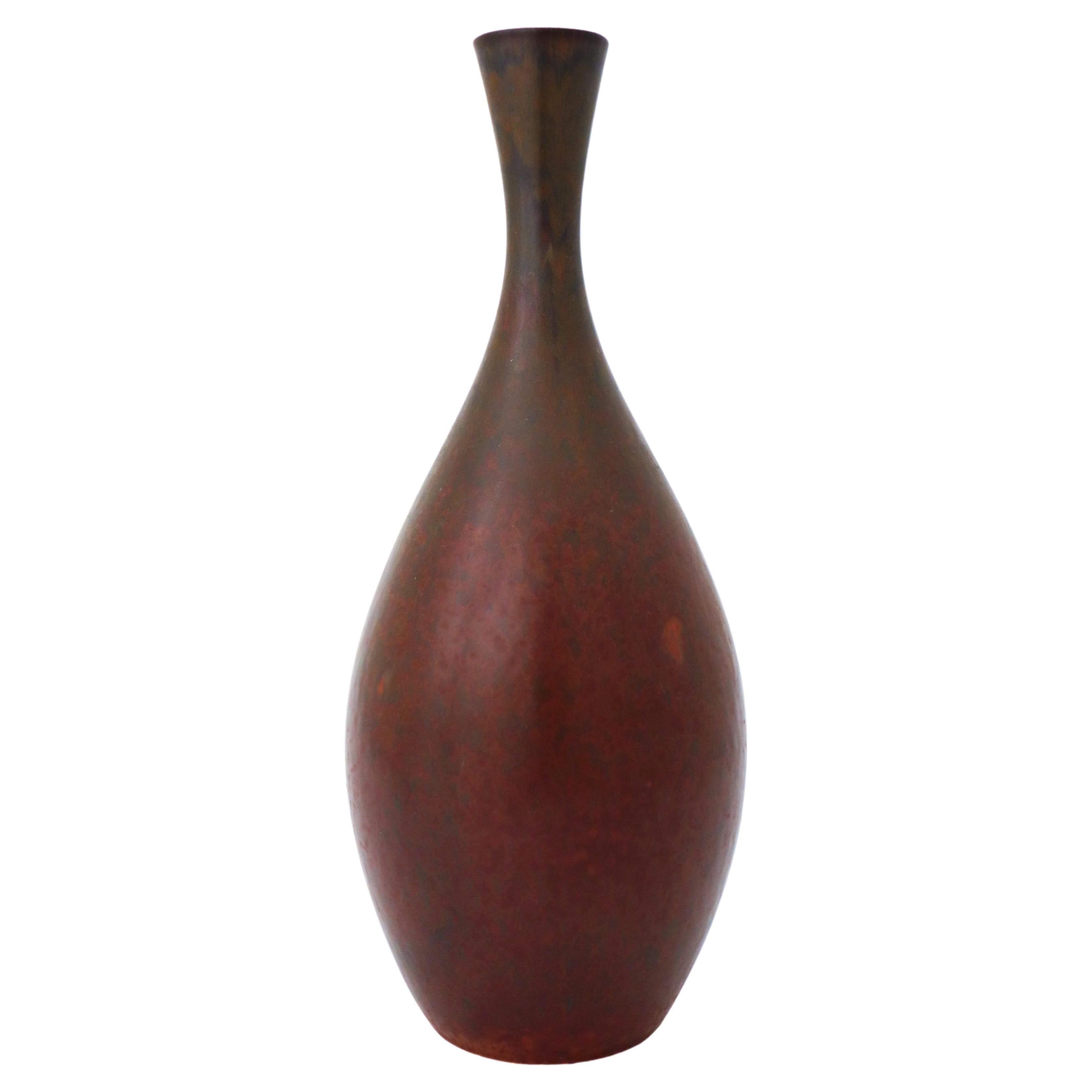 Lovely Brown Ceramic Vase - Carl-Harry Stålhane - Rörstrand - Mid 20th Century For Sale
