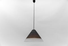 Lovely Brown Cone Shape Glass Ceiling Lamp by Peill & Putzler, 1960s