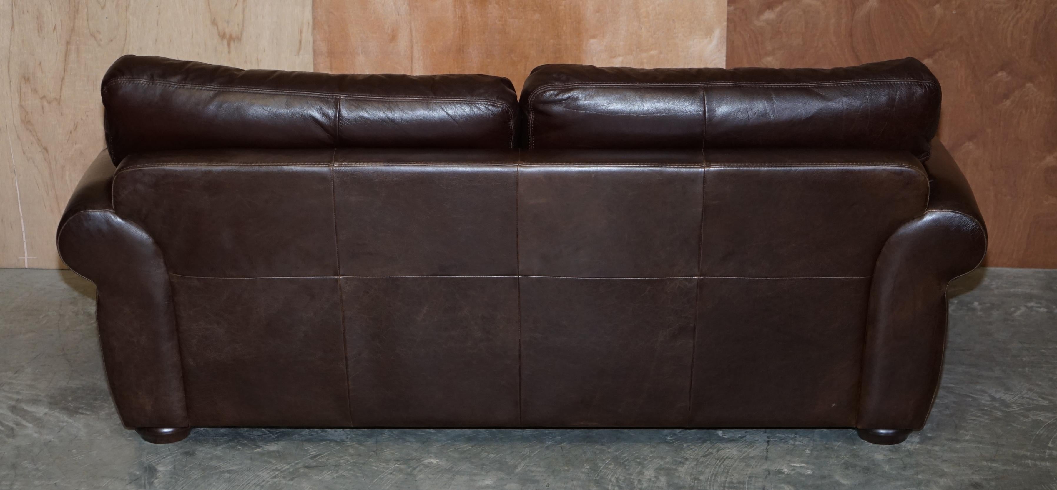 Lovely Brown Heritage Saddle Leather John Lewis Madison Two to Three